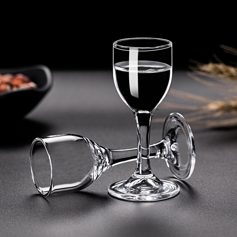 家用白酒杯小号中式仿古中国风创意酒盅一口杯水晶玻璃分酒器套装
