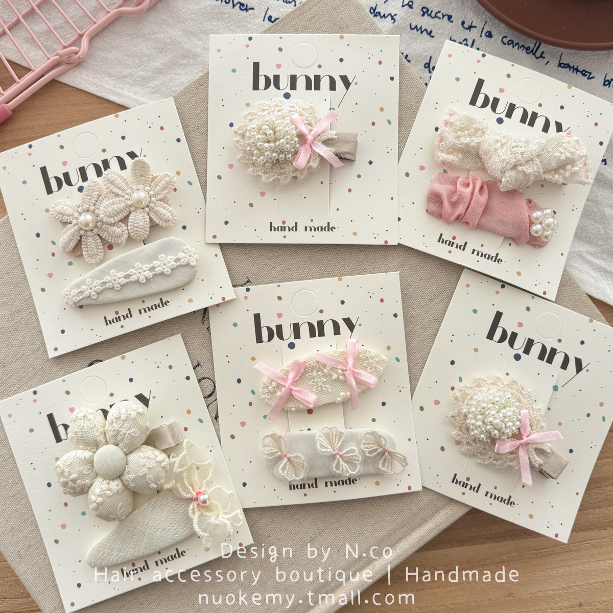 春夏韩系布艺蕾丝花朵儿童发夹甜美可爱女童碎发侧边刘海夹发饰