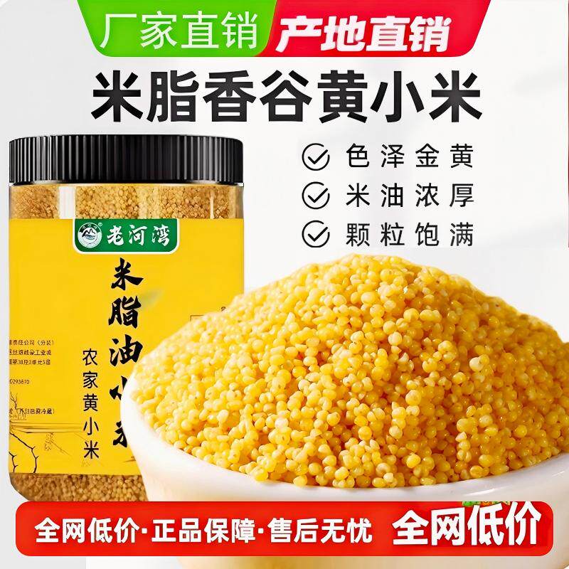 米脂小米黄小米新米陕北特产农家杂粮熬粥煮稀饭小米粥农家自产