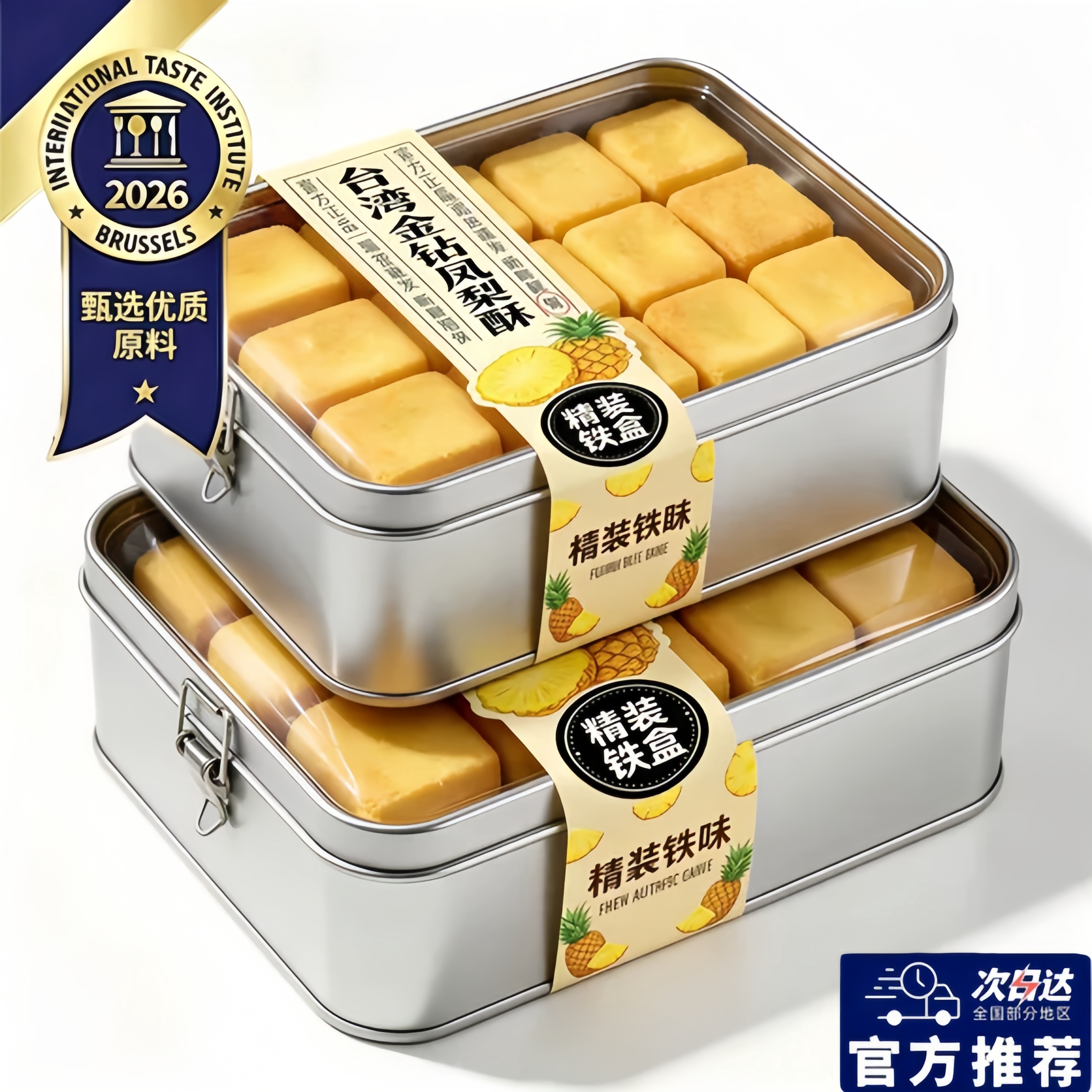 台湾正宗凤梨酥厦门特产专用无糖精手工传统糕点糖尿人健康零食品