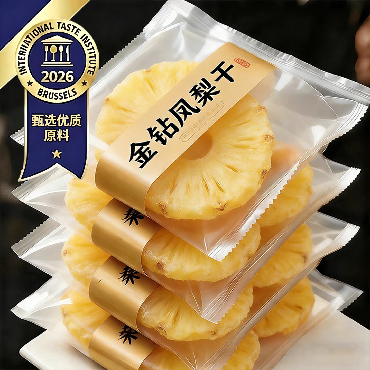 特级凤梨干无添加菠萝干片烘干菠萝片水果干孕妇零食蜜饯泡水即食