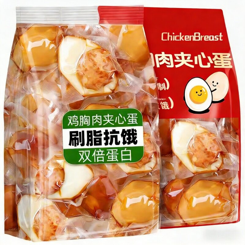 【无添加】鸡胸肉夹心蛋减0低脂肥卡健身代餐解馋零食品早餐鸡蛋