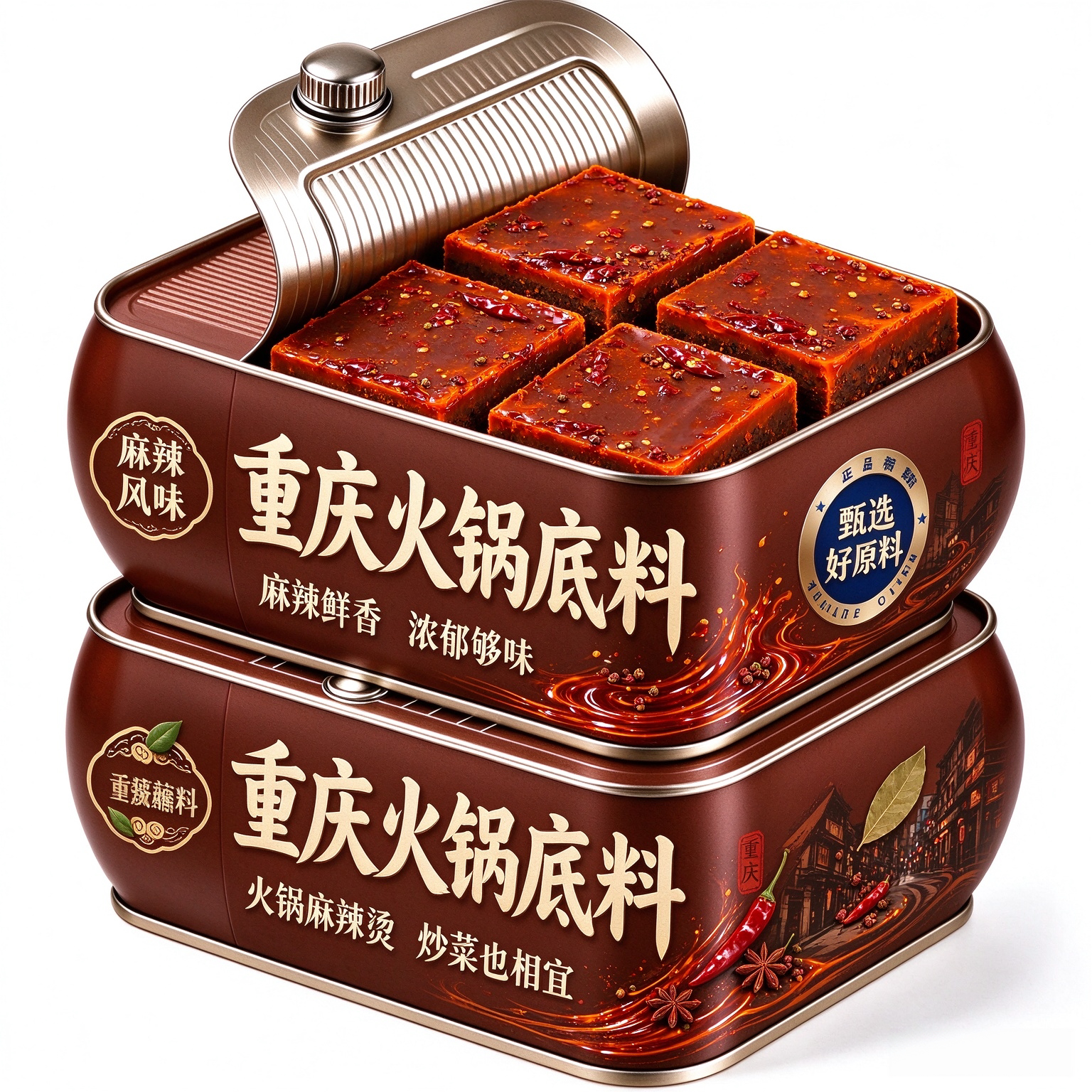 重庆正宗火锅底料独立包装正宗牛油调料家用麻辣烫专用小块老字号