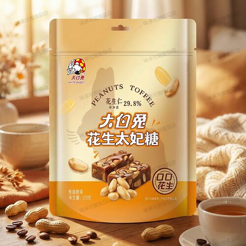 大白兔花生太妃糖120g袋装