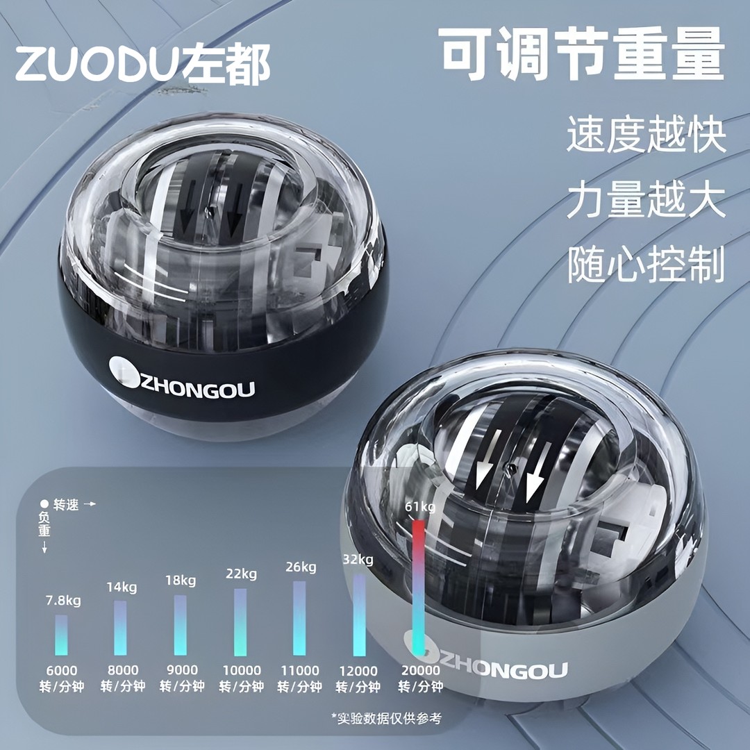 腕力球五阶变色式手腕锻炼器握力器腕力器螺旋球健身陀螺握力球