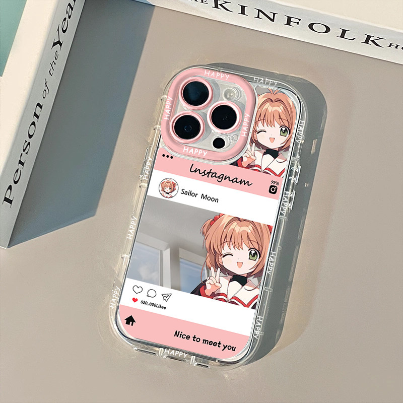 镜面手机壳带镜子适用苹果16百变小樱iPhone15promax小米14超好看少女13红米k70华为mate60女新款p