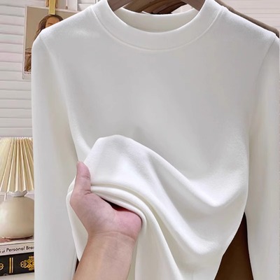 女童德绒打底衫秋冬儿童加厚纯色秋衣男童内搭秋装上衣服长袖T恤