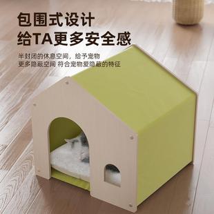 直发高级木制猫窝狗窝产房四季 直销新款 通用环保实木家具可拆洗不