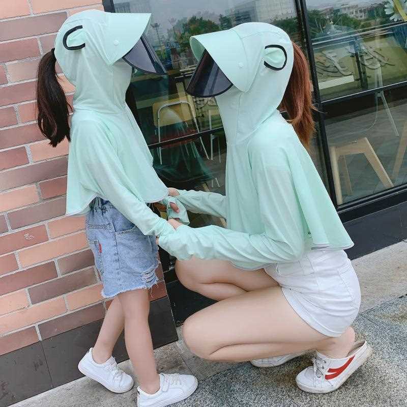 直销新款防晒衣女2024新款冰丝薄款透气亲子儿童防晒服紫外线长袖