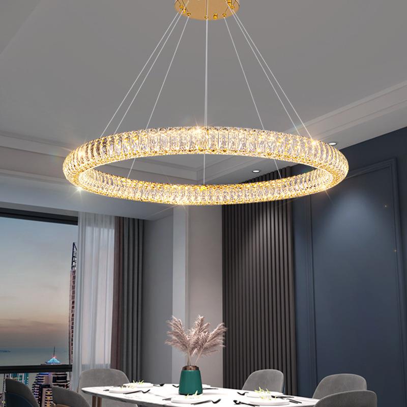 直销新款轻奢水晶客厅吊灯大厅主灯个性创意别墅卧室餐厅中山灯具