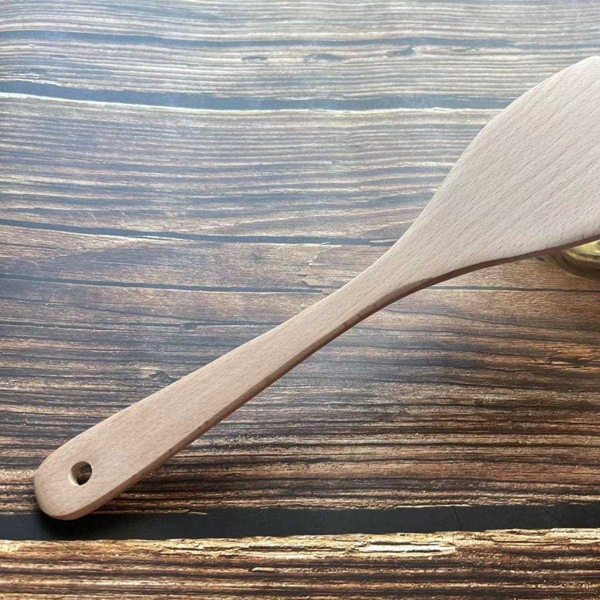 直销新款无漆榉木锅铲家用木铲不粘锅长柄炒菜铲子木汤勺木质烹饪