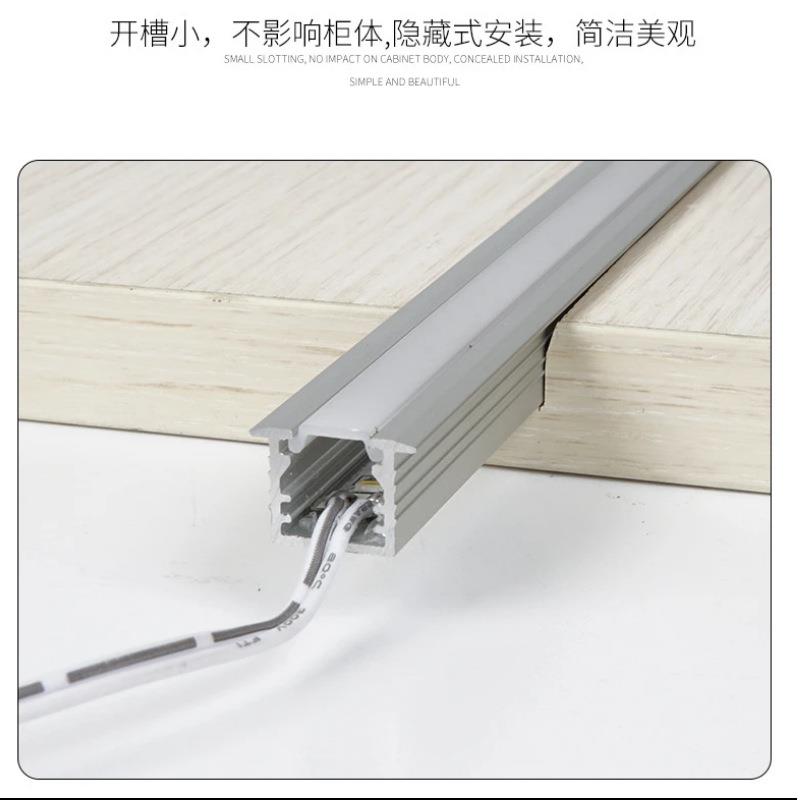 直销新款嵌入式45度内发光层板灯led橱柜灯开槽硬灯条衣柜酒柜展