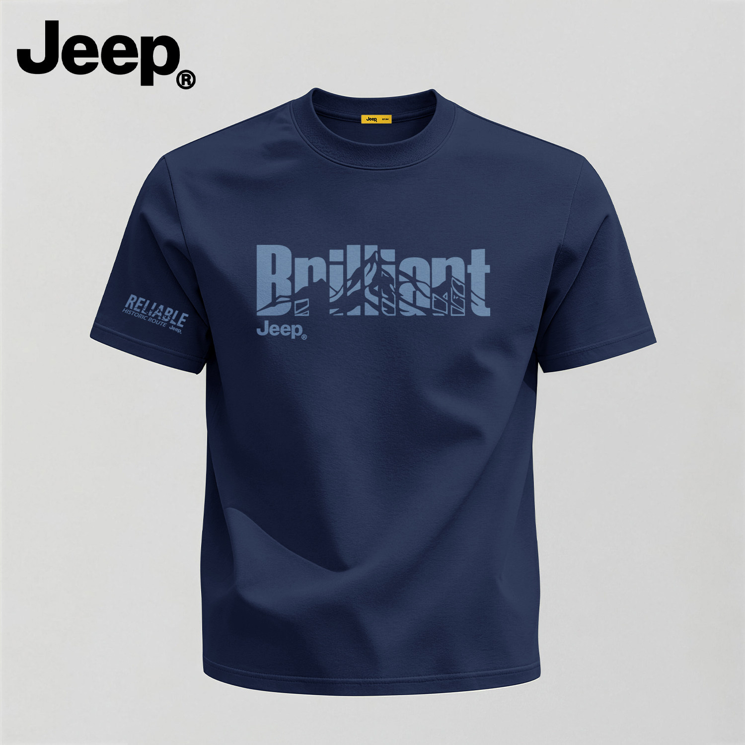 Jeep吉普纯棉短袖T恤男大码