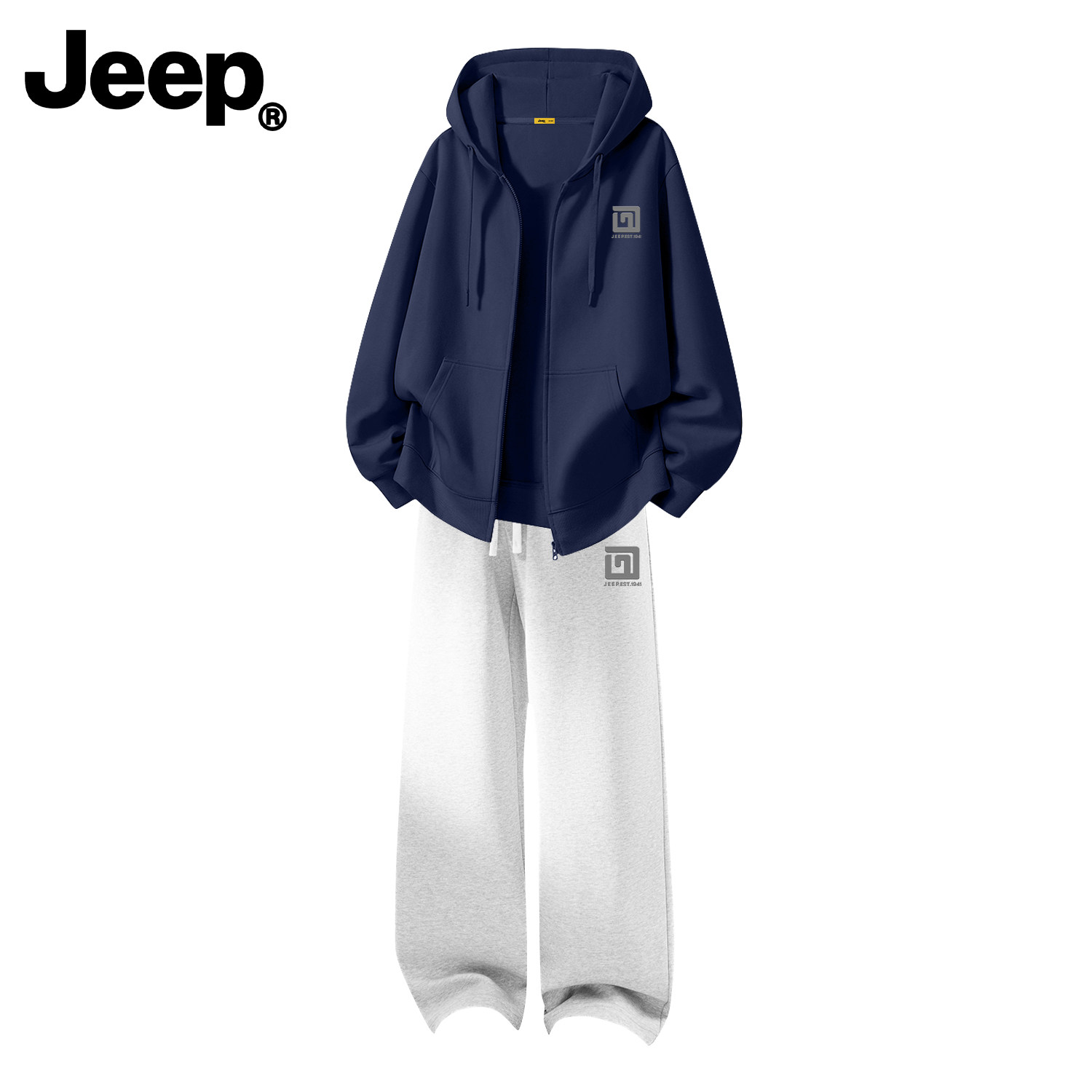 Jeep吉普秋季连帽卫衣运动套装