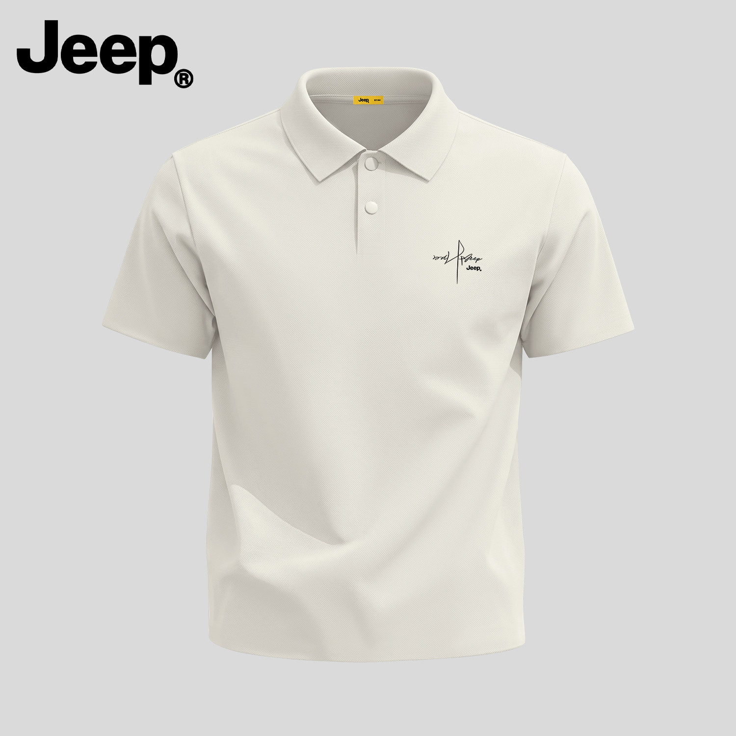 Jeep吉普男士冰丝速干短袖POLO