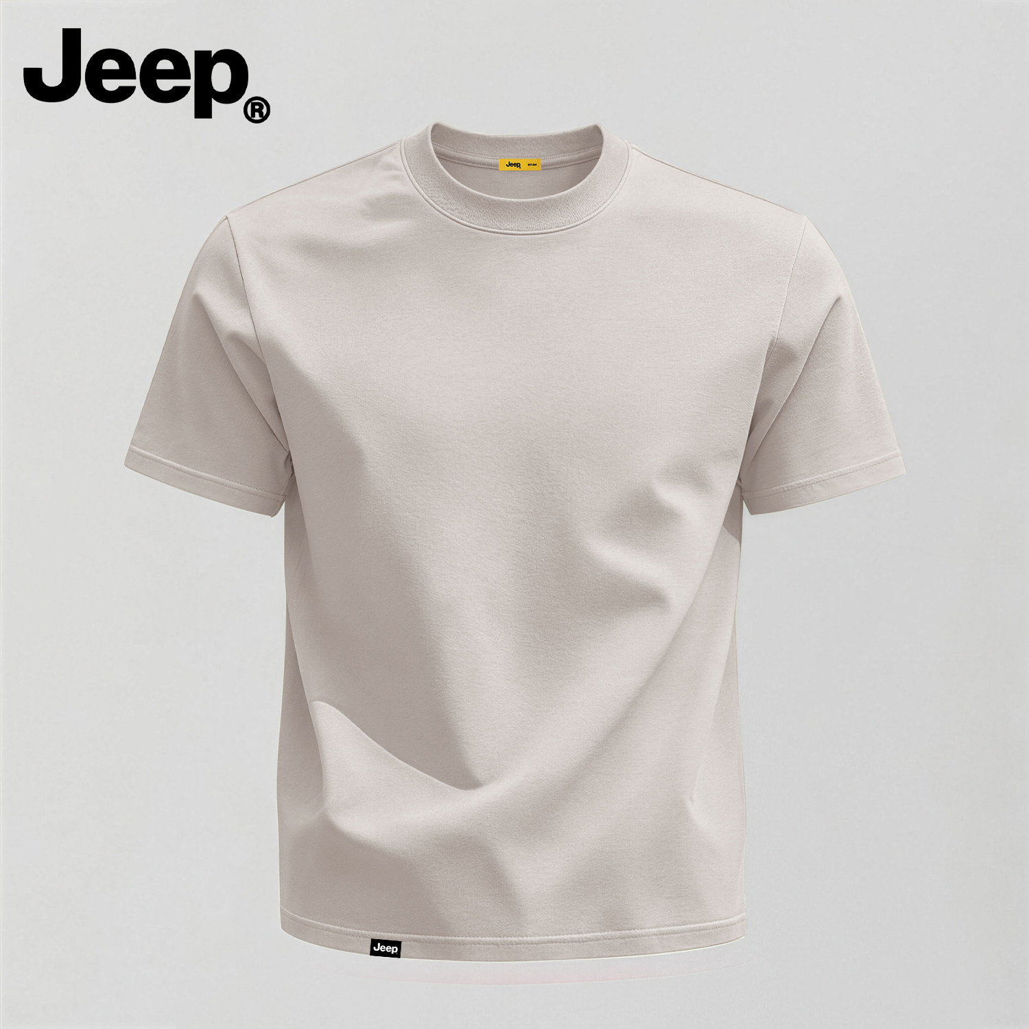 Jeep吉普速干纯棉宽松短袖T恤男