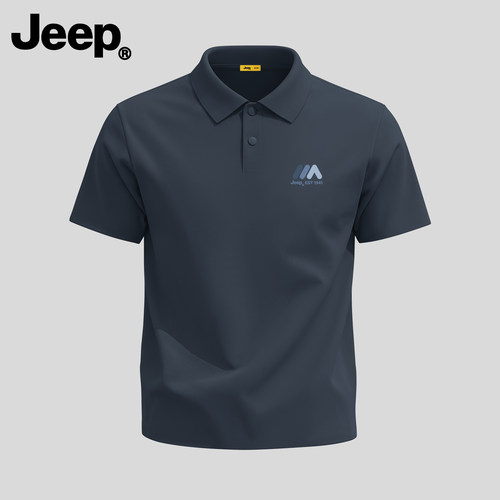 Jeep吉普男士冰丝速干短袖POLO