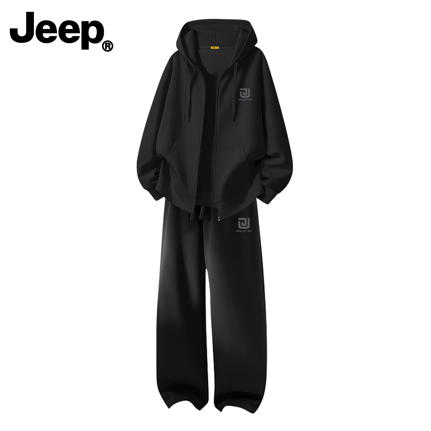 Jeep吉普男秋季连帽卫衣套装