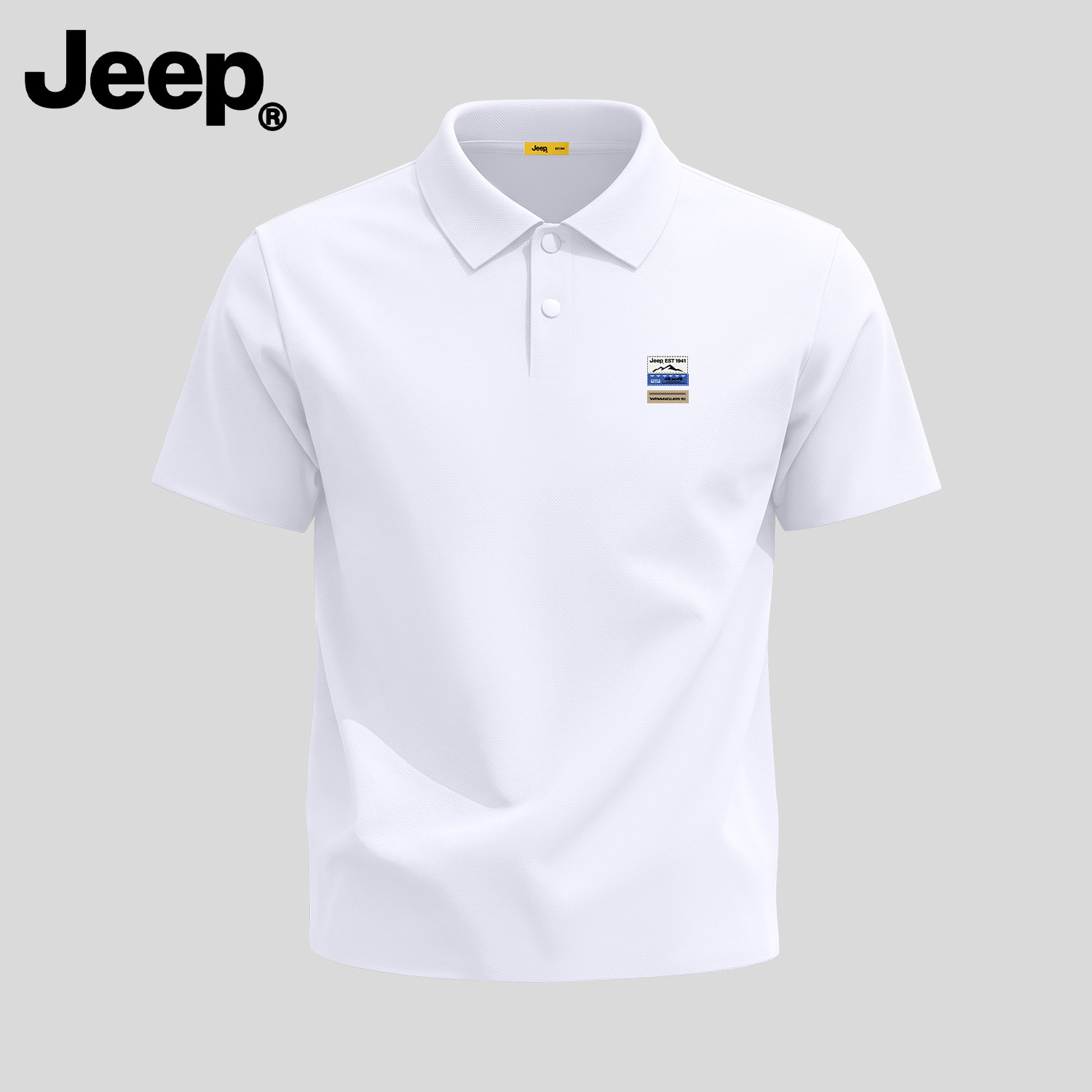 Jeep吉普男士冰丝速干短袖POLO