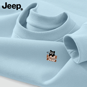 春秋新款 jeep吉普圆领卫衣男款 男女士美式 衣服高级重磅青少年上衣