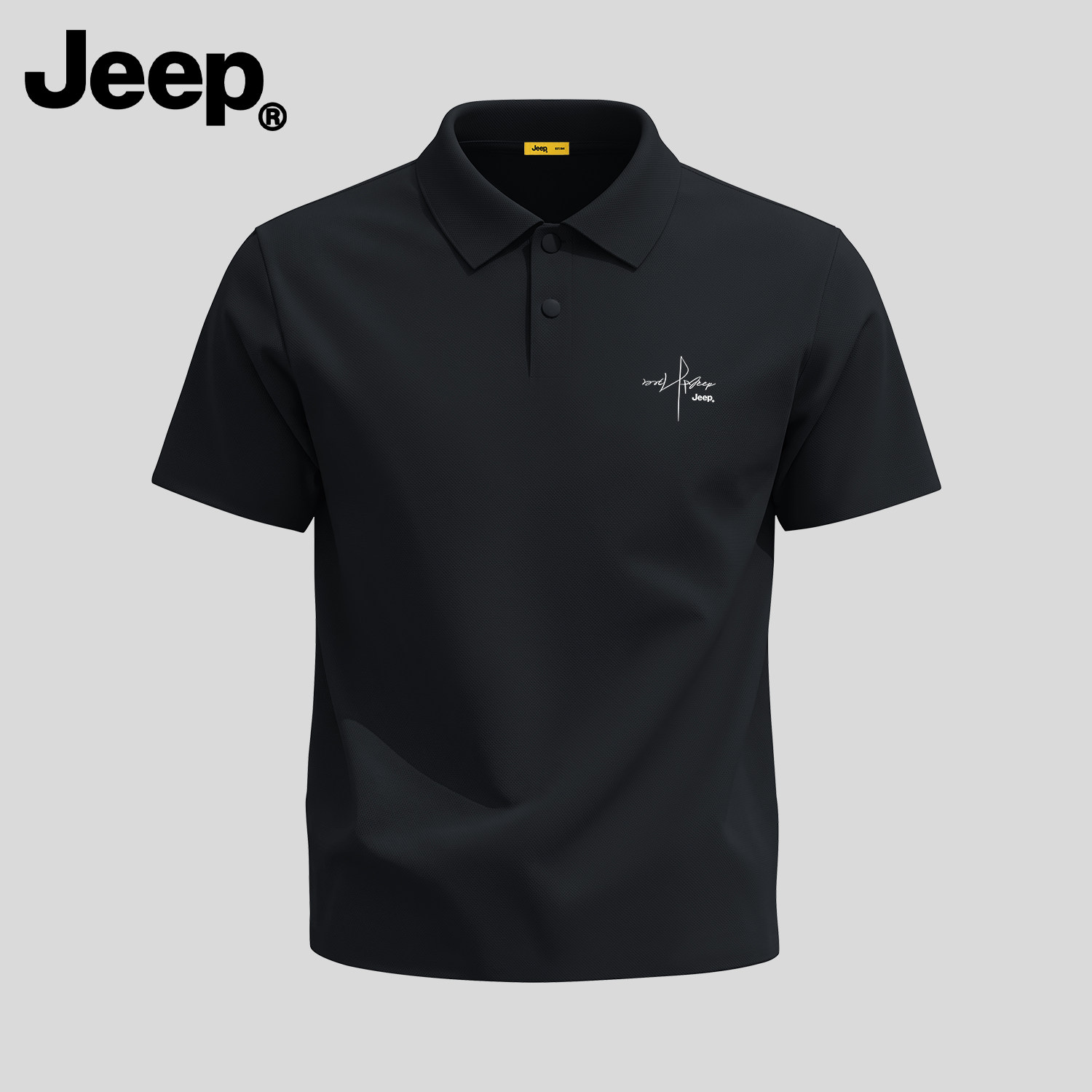 Jeep吉普男士冰丝速干短袖POLO