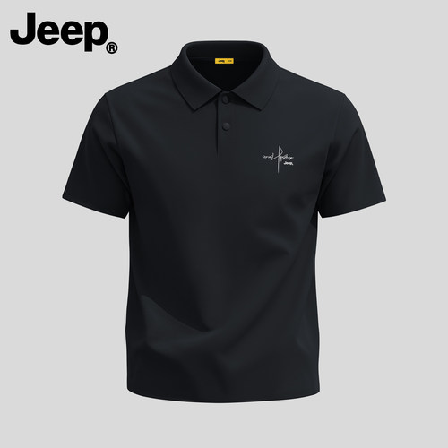 Jeep吉普男士冰丝速干短袖POLO