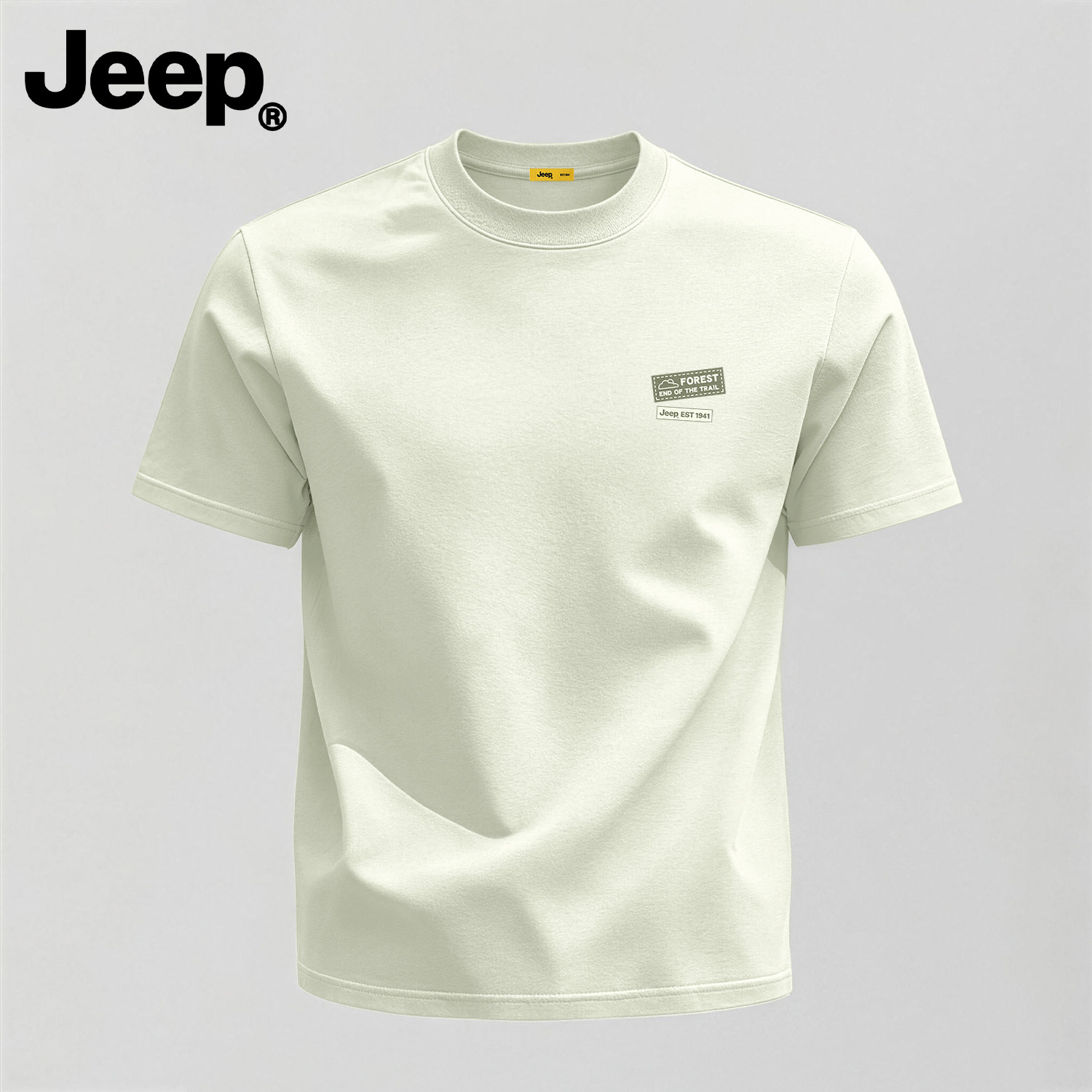 Jeep吉普纯棉短袖T恤男美式