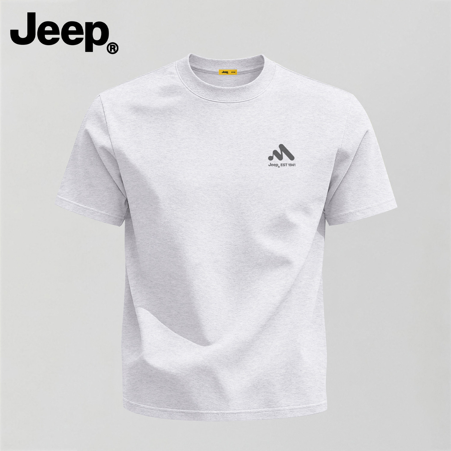 Jeep吉普高级短袖t恤男纯棉2026新款夏季衣服大码薄款青少年男装