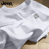 纯棉短袖 t恤2026新款 舒适上衣百搭休闲夏季 Jeep吉普男士 衣服男装
