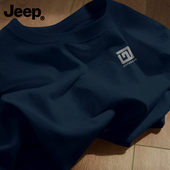 纯棉短袖 t恤2026新款 舒适上衣百搭休闲夏季 Jeep吉普男士 衣服男装