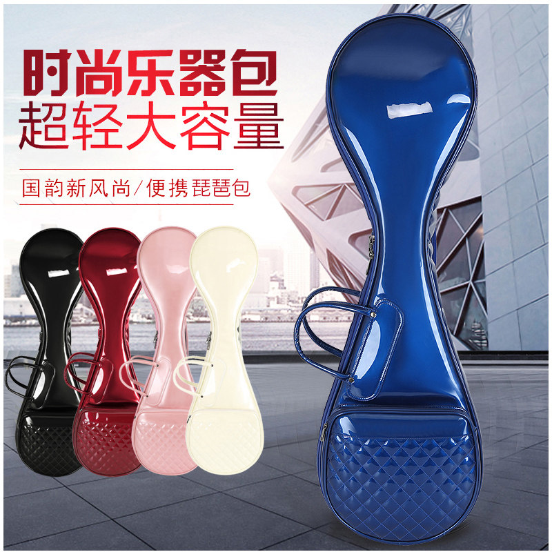 明佳漆皮琵琶包 加厚防水双肩背琵琶琴包套袋软包
