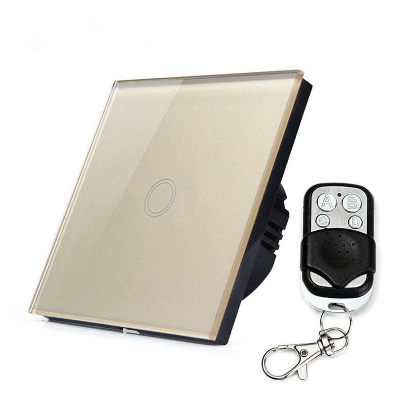 86型智能触摸开关射频433无线遥控感应单火线墙壁开关智能家居