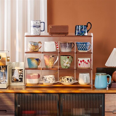 实木杯架杯子收纳置物架桌面w茶杯具咖啡杯马克杯餐边柜水杯展示