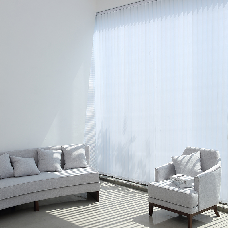梦幻帘窗帘垂直帘阳台客厅梦幻窗帘透光不透人纱帘电动竖百叶窗帘