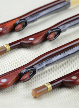 小叶紫檀二胡弓子演奏  独奏二胡琴弓 白马尾多 圆滑处理手感好