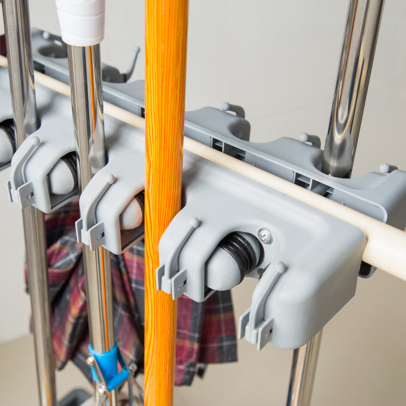 不锈钢拖把架子扫把地拖布挂钩挂架落地式可移动单位放置物墩布架