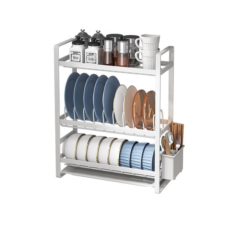 厨房置物架多功能台面碗碟碗盘沥水架碗架橱柜内置碗筷盘子收纳架