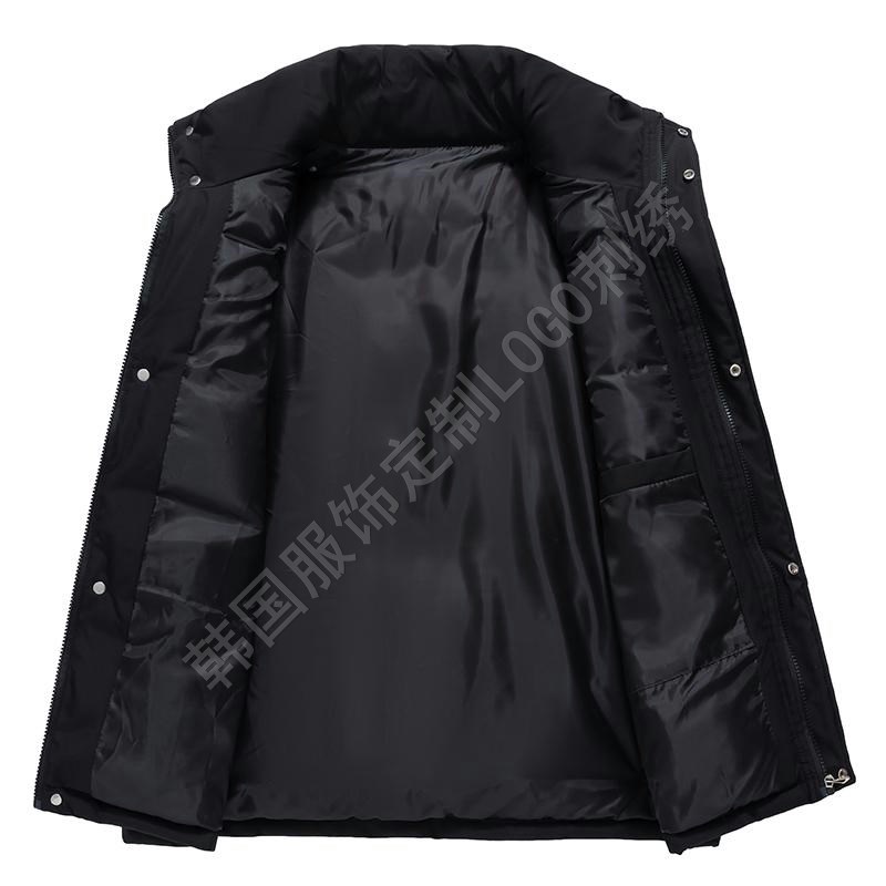 冬季工作服羽绒棉马甲定制印LOGO印字大码广告团队厚坎肩工装马夹