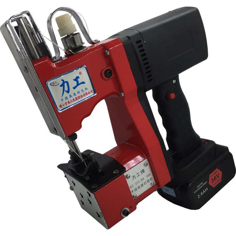 力工牌36V 充电式缝包机无线手提电动封包机便携小型编织袋封口机