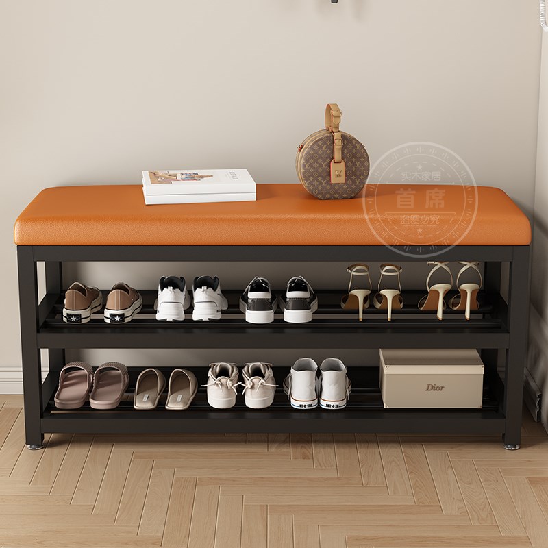 换鞋凳家用门口可坐软垫鞋架入户穿鞋进门玄关沙发休息登脚踏板凳