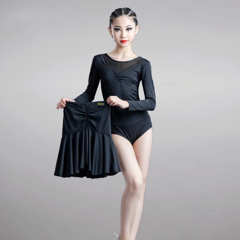 2021新款拉丁舞练功服儿童女孩舞蹈演出比赛规定服春夏季套裙