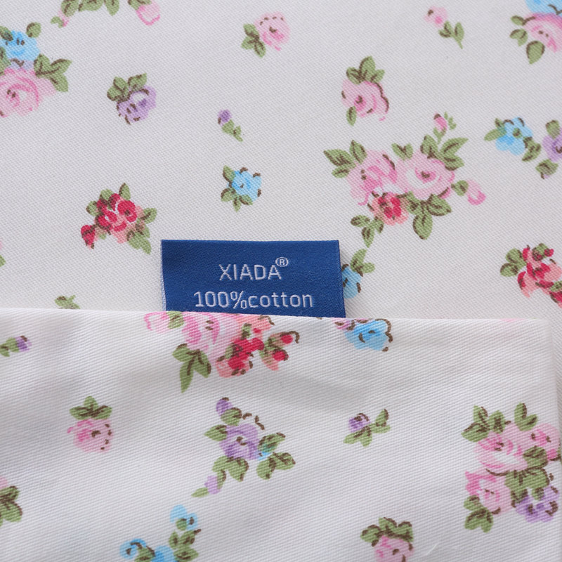 米白底小碎花床单被罩四件套田园公主秋冬床上4件套全棉少女