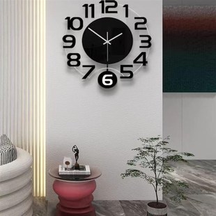现代艺术挂钟静音时尚免打孔钟表个性简约装饰挂墙挂钟客厅石英钟