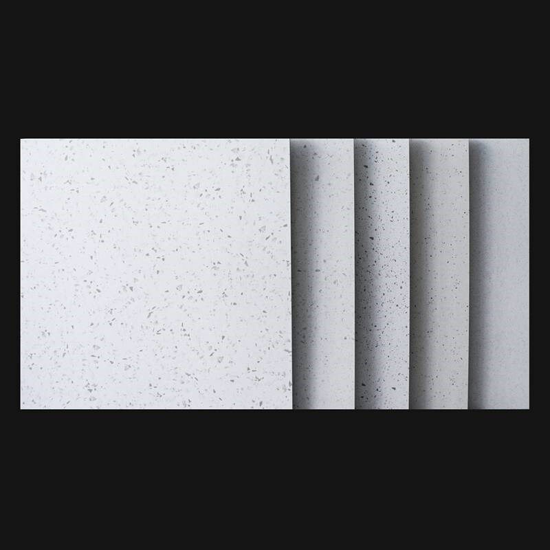 新款白色小颗粒水磨石瓷砖600x600客厅连锁店地砖800x800工装仿古