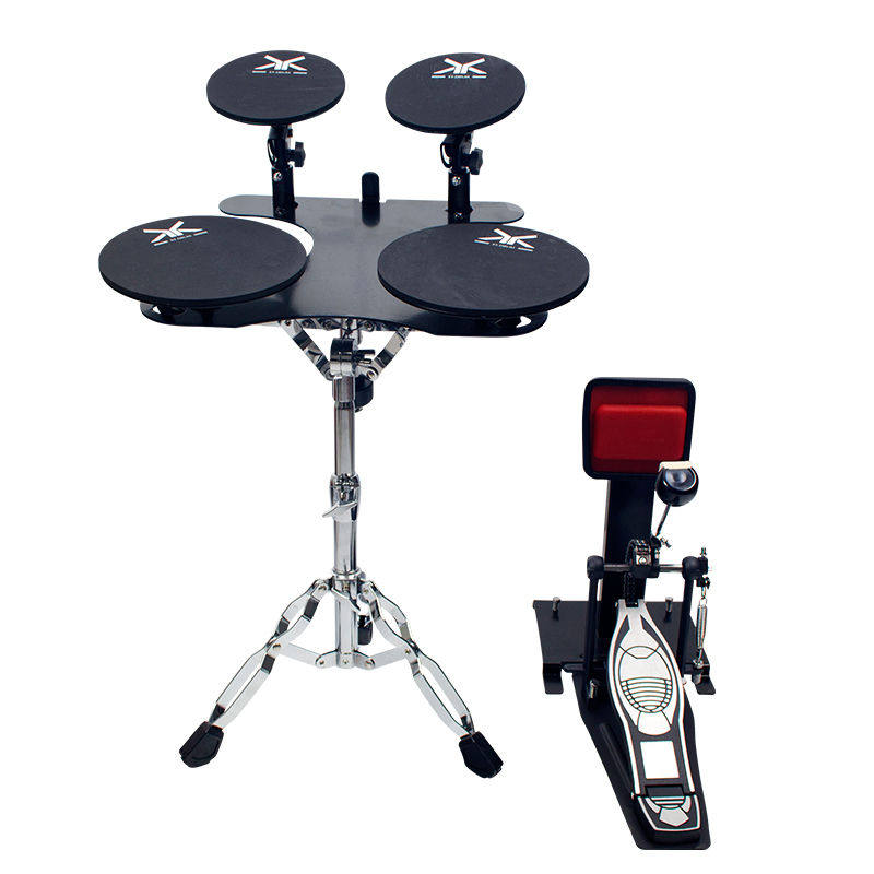 。架子鼓哑鼓静音垫套装 初学者哑鼓打击板练功台 带底鼓练习器