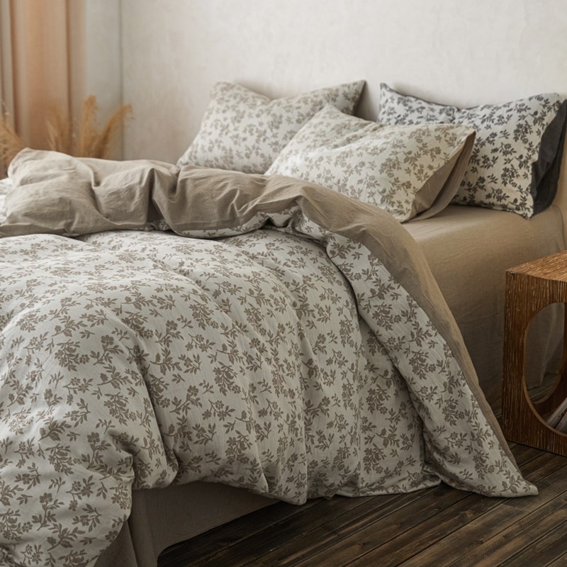 复古肌理感提花丨双层纱四件套全棉纯棉2023新款纱布被套简约床品