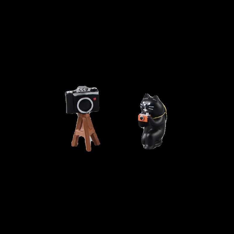 拍照猫咪可爱三脚架摄影猫道具日式杂货治愈系车载饰品摆件车内男