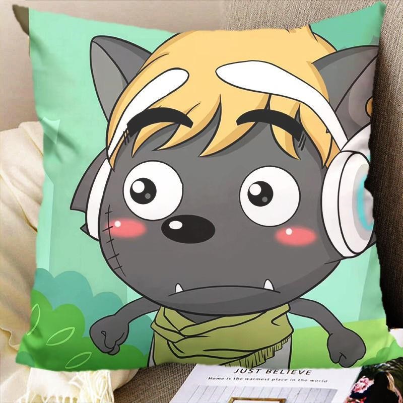 懒羊羊周边抱枕被子喜羊羊两用来图定制靠垫动漫卡通可爱生日礼物