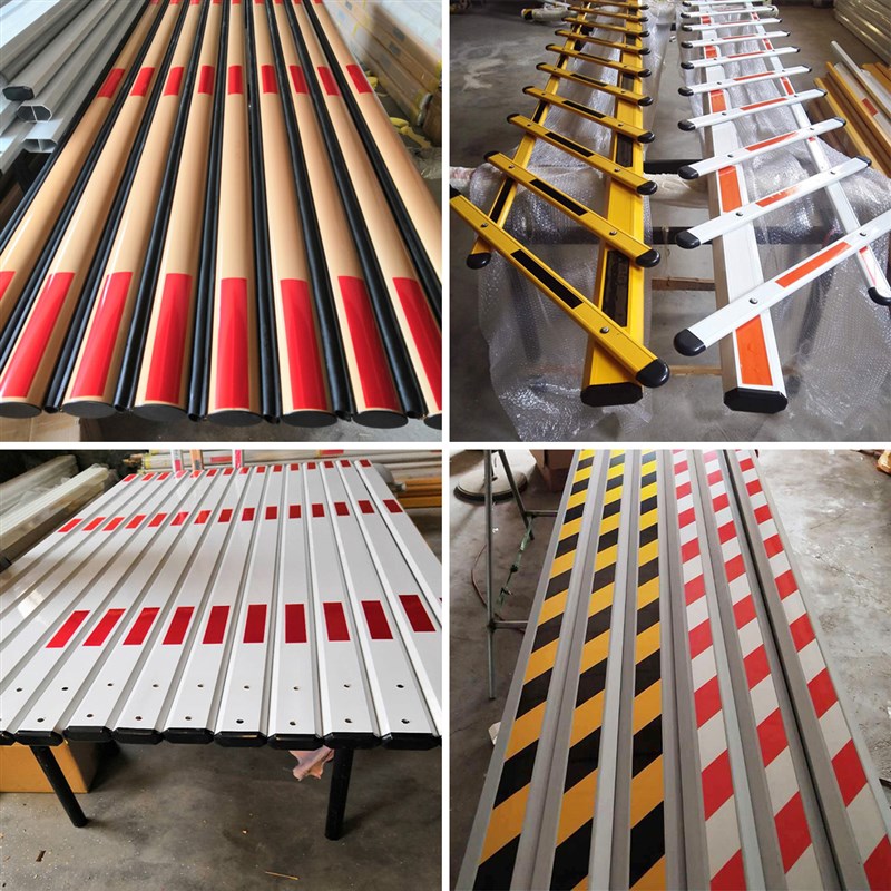 道闸杆胶条杆铝合金起落杆停车场道闸杆八角杆工厂伸缩杆拦车直杆