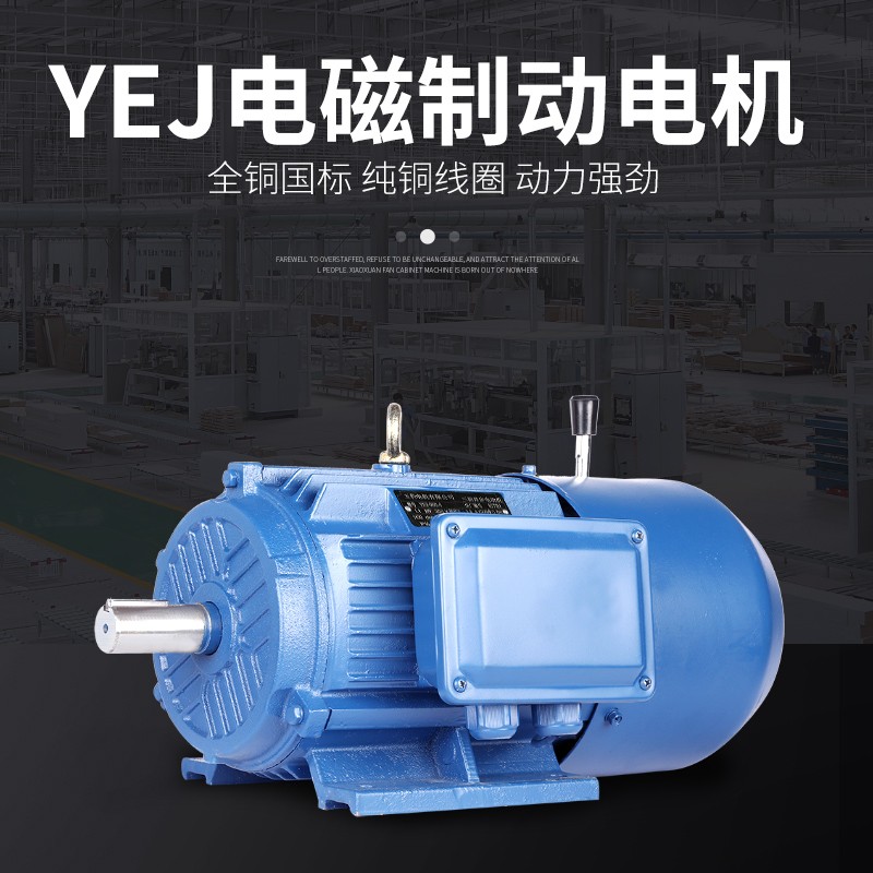 铜芯Y2EJ电磁制动三相异步电动机380V失电刹车电机铜线马达带抱闸